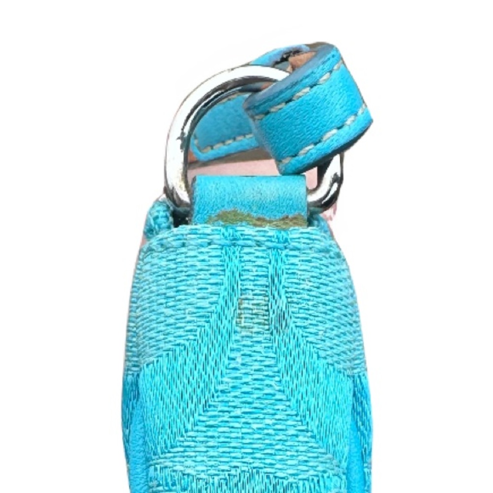 Coach Y2K Demi Baguette Ice Blue Canvas Leather Shoulder Bag - Picture 12 of 12